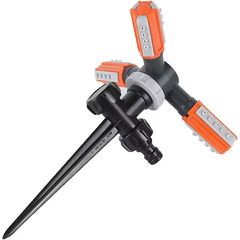 Garden Sprinkler - With Ground Spike – Orange (Automatic 360 Degree)