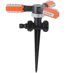 Garden Sprinkler , with Ground Spike – Orange (Automatic 360 Degree)