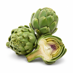 Green Globe Artichoke plant with large silver-green leaves and mature green edible flower buds – artichoke seeds for home gardening in Pakistan