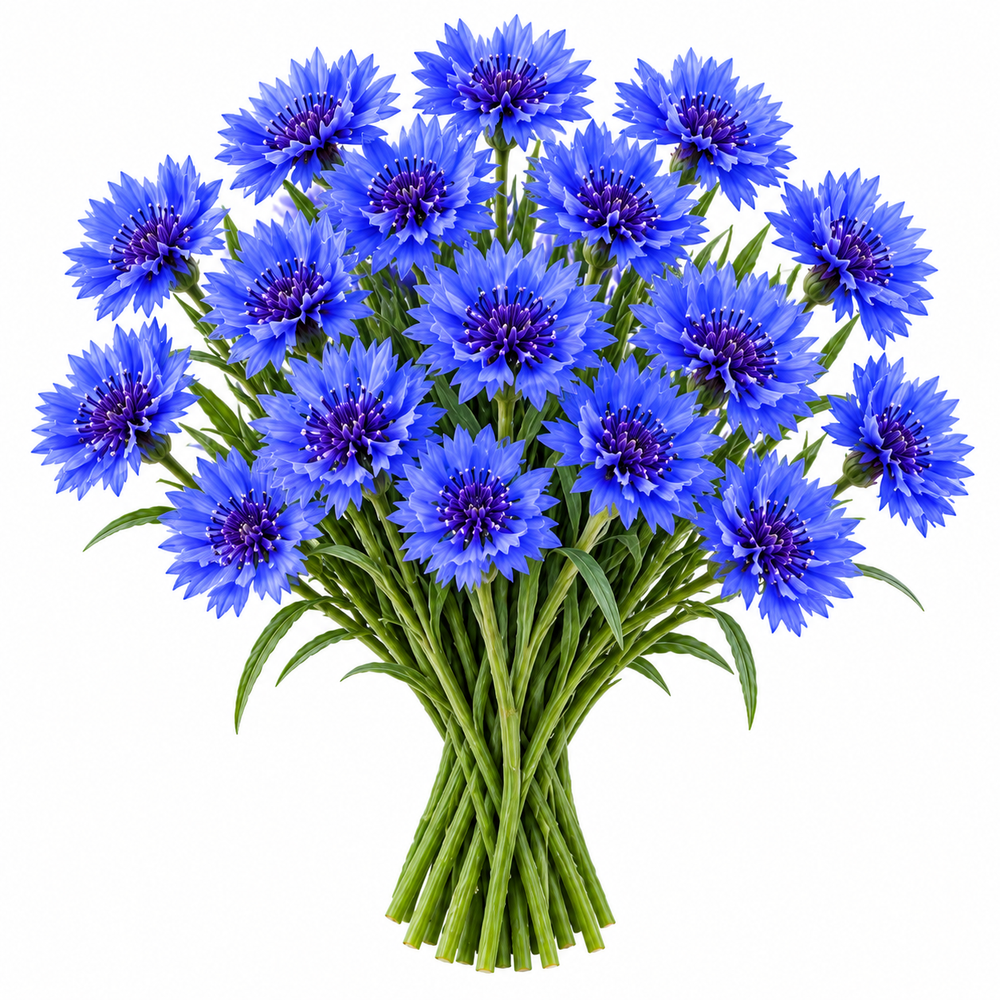 Bachelor's Button Blue Cornflower Centaurea cyanus with vivid blue flowers – winter flower seeds for beds, borders, pots, grow bags and cut-flower gardens in Pakistan