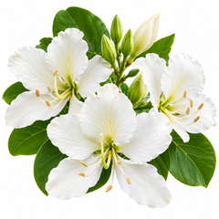 Bauhinia alba White Kachnar tree with elegant white orchid-like flowers and distinctive bilobed leaves – perennial flowering tree seeds in Pakistan