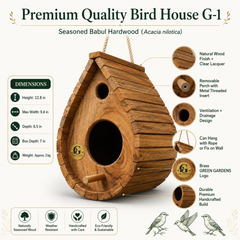 Premium Quality Bird House G-1 – Handcrafted from Seasoned Babul Hardwood