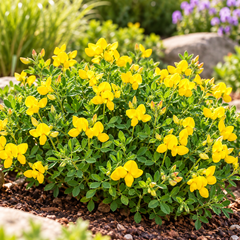 Bird’s-Foot Trefoil Lotus corniculatus with clusters of bright yellow pea-like flowers and green foliage – perennial wildflower seeds for meadows ground cover and gardens in Pakistan