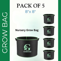 Grow Bag BLACK - 8"x8" 
(Pack of 5)