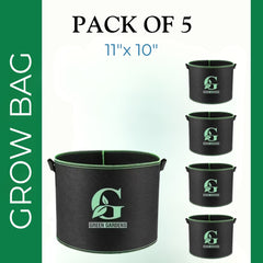 Grow Bag BLACK - 11" x 10" (Pack of 5)