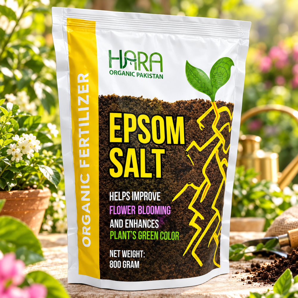 Epsom Salt Magnesium Sulphate 800g pouch for vegetables, flowers and kitchen gardening