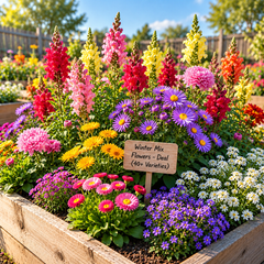 GREEN GARDENS Mix Winter Flowers Seeds Deal with 40+ colourful winter flower varieties – approx. 200 mixed seeds for beds pots borders and grow bags in Pakistan