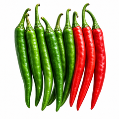 Long slender glossy OSAKA-03 F1 Hybrid hot peppers ripening from deep green to bright red – hot pepper seeds for gardening in Pakistan