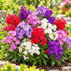 Phlox Grandiflora Tall Mix Phlox drummondii with large colourful pink red purple and white flowers β winter seeds for beds borders pots grow bags and cut flowers in Pakistan