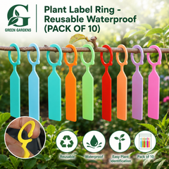 Plant Label Ring Reusable Waterproof Pack of 10 – Flexible Plastic Plant Tags