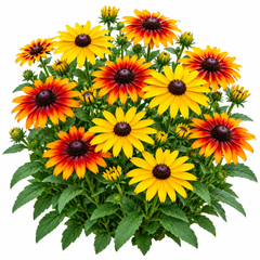 Rudbeckia Mix Coneflowers with colourful warm-toned flowers and dark centres – summer flower seeds for beds pots and grow bags in Pakistan