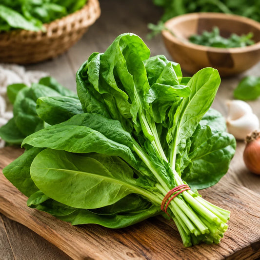 Healthy Broad Leaf F1 Hybrid Spinach plants with large tender dark-green leaves – spinach seeds for home gardening in Pakistan