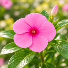 Vinca Rosea Nana Catharanthus roseus with compact rose-pink summer flowers – seeds for pots borders balconies and grow bags in Pakistan