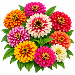 Zinnia Swirls Mixed flowers with colourful red yellow pink and white bicolour double and semi-double blooms growing on healthy branching plants – summer flower seeds Pakistan