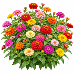 Zinnia Button Box with colourful button-like cut-and-come-again flowers – summer seeds for beds pots cut flowers and grow bags in Pakistan