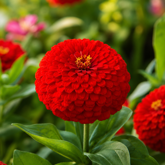 Zinnia Elegans Seeds- Red (SUMMER)