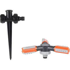 Garden Sprinkler , with Ground Spike – Orange (Automatic 360 Degree)