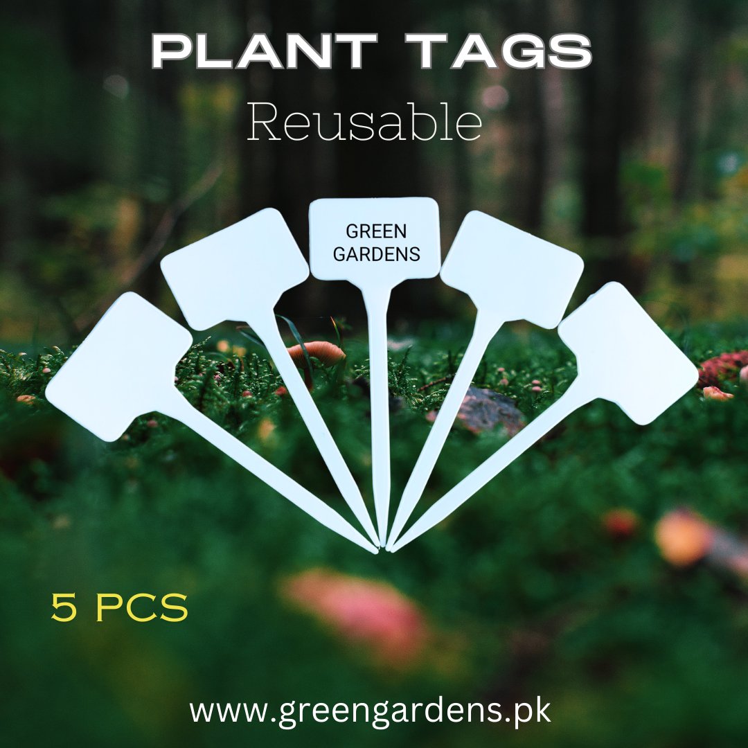 Plant Tag 6" / T - Plant Label, Reusable (Pack of 5)