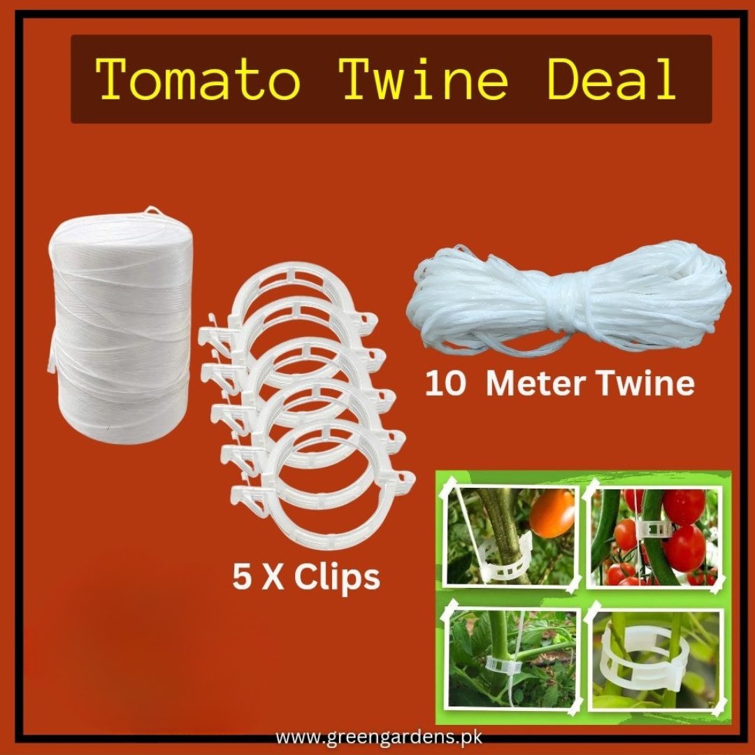 Tomato Twine Deal (10 Mtr Twine + 5 Clips)