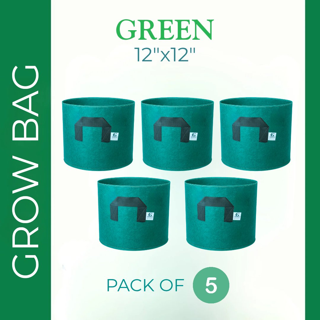 Grow Bag GREEN - 12"x12" 
(Pack of 5)