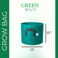 Grow Bag GREEN - 11" x 10"
(Two Handles)