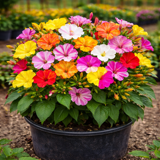 4 O' Clock/ Mirabilis Jalapa Seeds (Bicolour) {SUMMER} گلِ عباسی