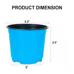 Flexible Nursery Pots 4″ x 4″ – BLUE (Pack of 10) with free Liners