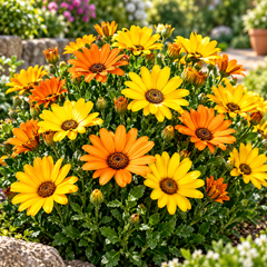 African Daisy Dimore mixed flowers in orange yellow white and pink – winter flower seeds for sunny garden beds borders and grow bags in Pakistan