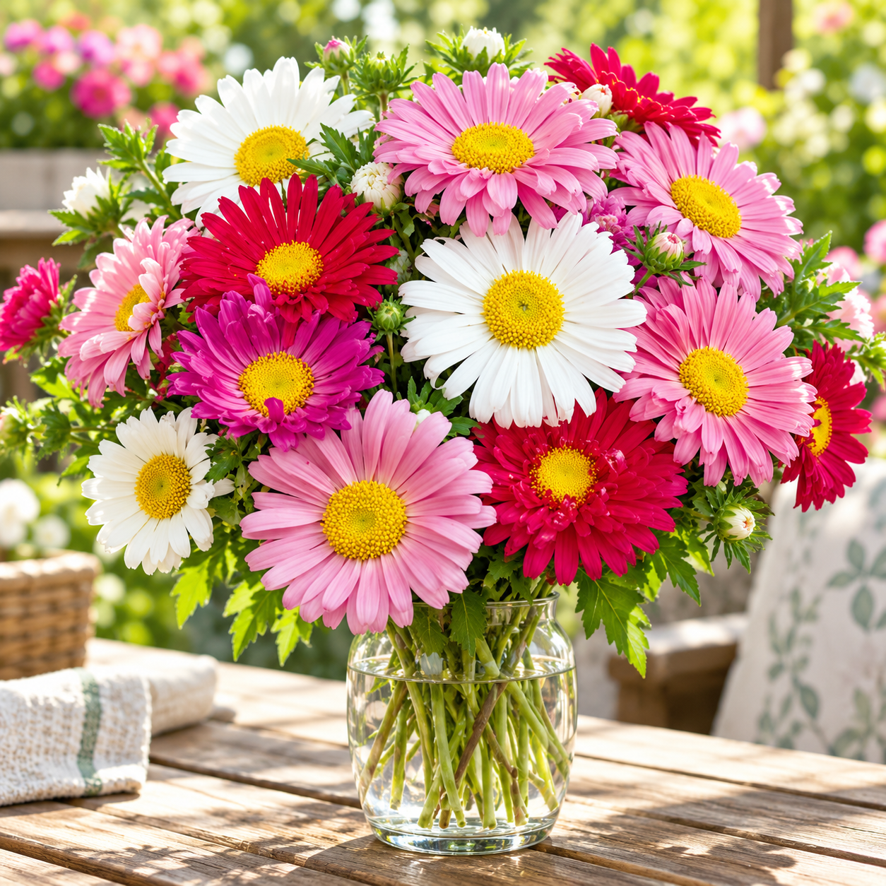 Aster Chinensis Single Rainbow Mix with colourful single daisy-like flowers – winter flower seeds for beds pots borders and grow bags in Pakistan