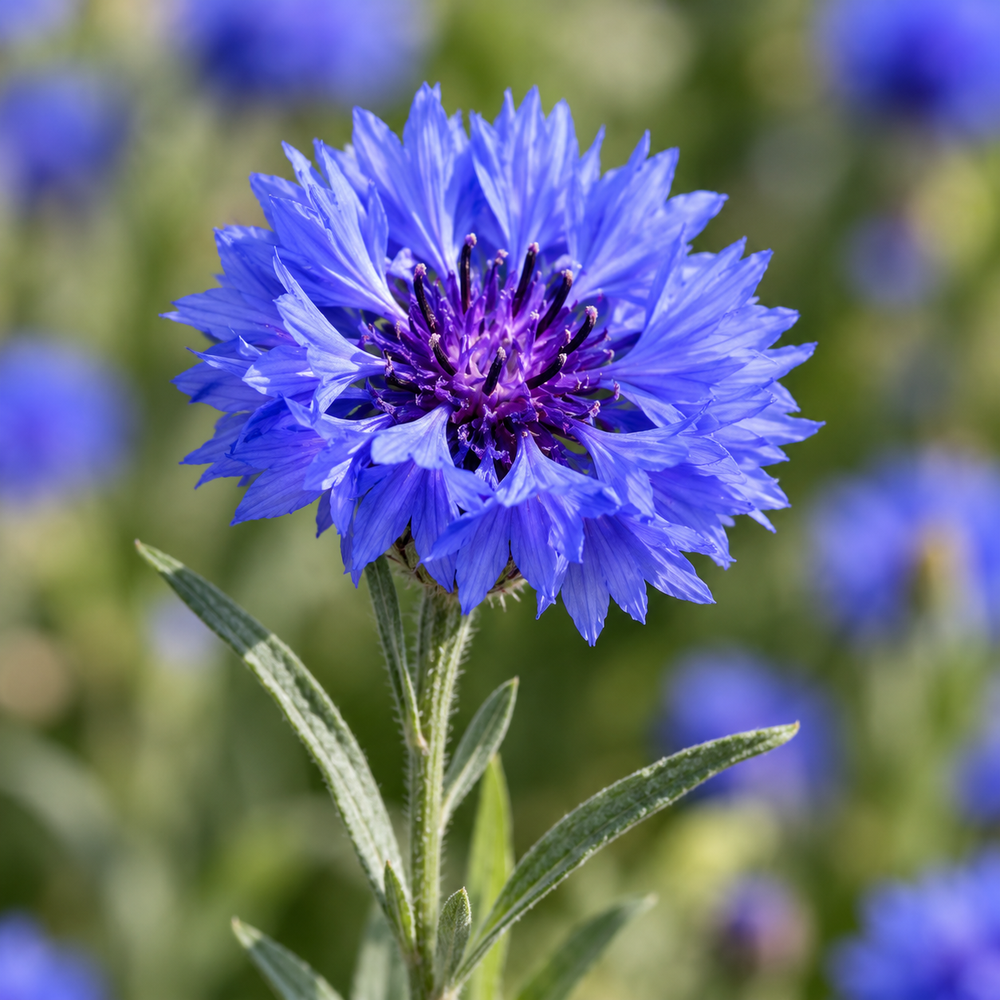 Bachelor's Button Blue Cornflower Centaurea cyanus with vivid blue flowers – winter flower seeds for beds, borders, pots, grow bags and cut-flower gardens in Pakistan