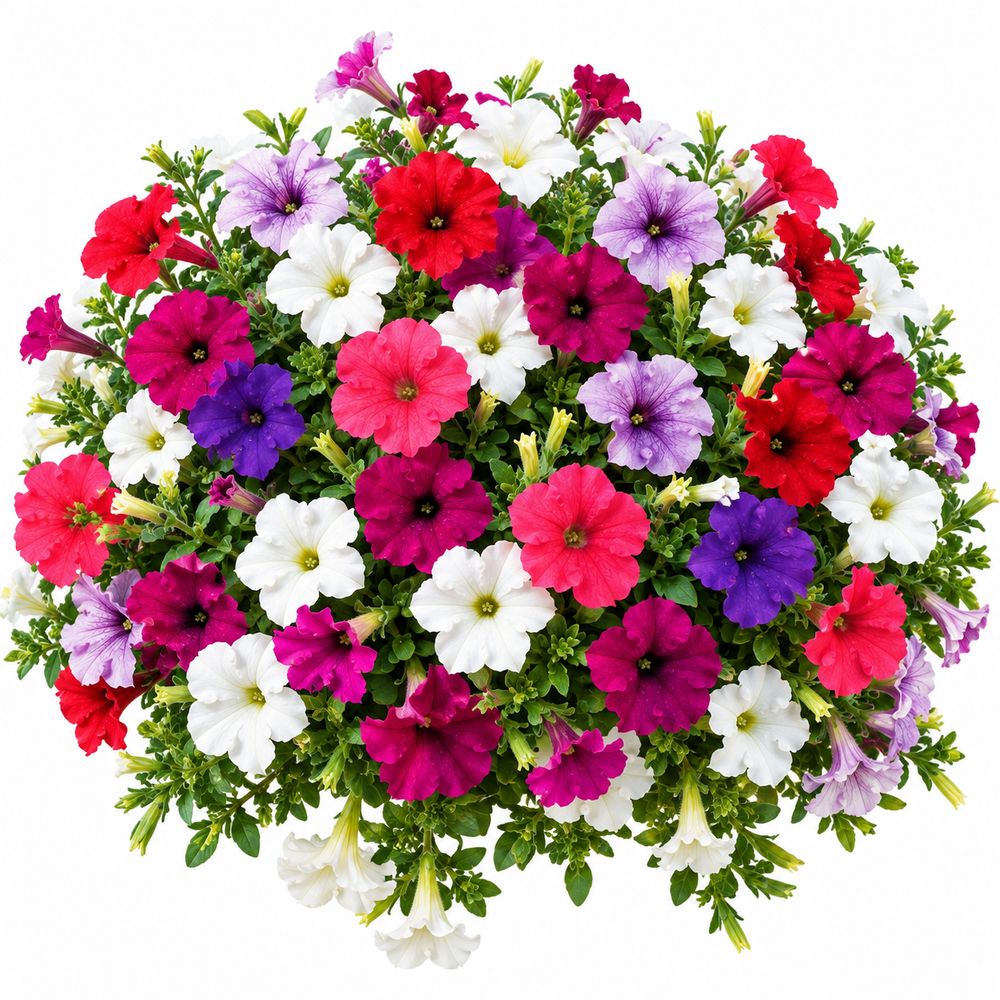 Balcony Petunia Nana Compacta with abundant colourful compact winter flowers – Petunia seeds for balconies, pots, hanging baskets and grow bags in Pakistan