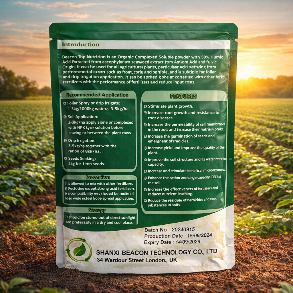 Beacon Top Nutrition - Organic Fertilizer, UK (Humic Fulvic Seaweed Amino Acid)