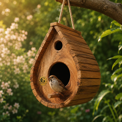 Premium Quality  Bird House G-1 – Handcrafted from Seasoned Babul Hardwood