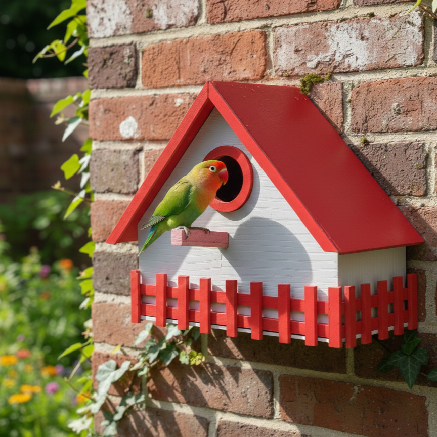 Bird House (PVC), Red