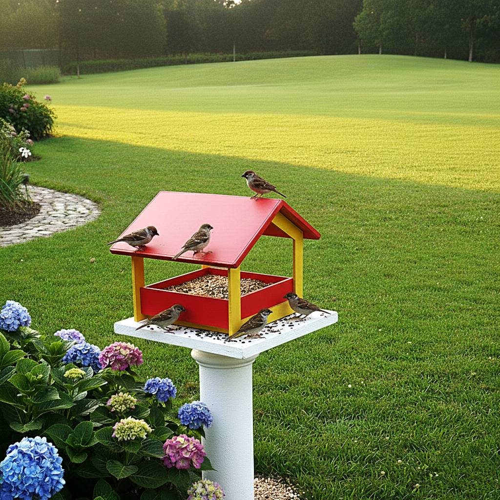 Bird Feeder (PVC) RED TOP