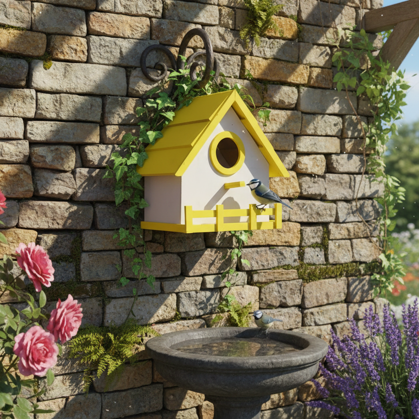 Bird House (PVC), Yellow