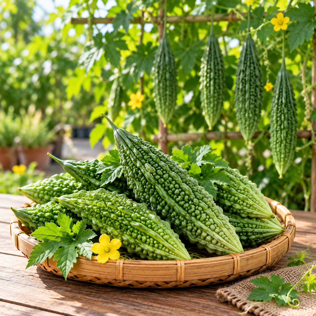 Bitter Gourd Long Seeds, F1 Hybrid (SUMMER)   کریلا لمبا