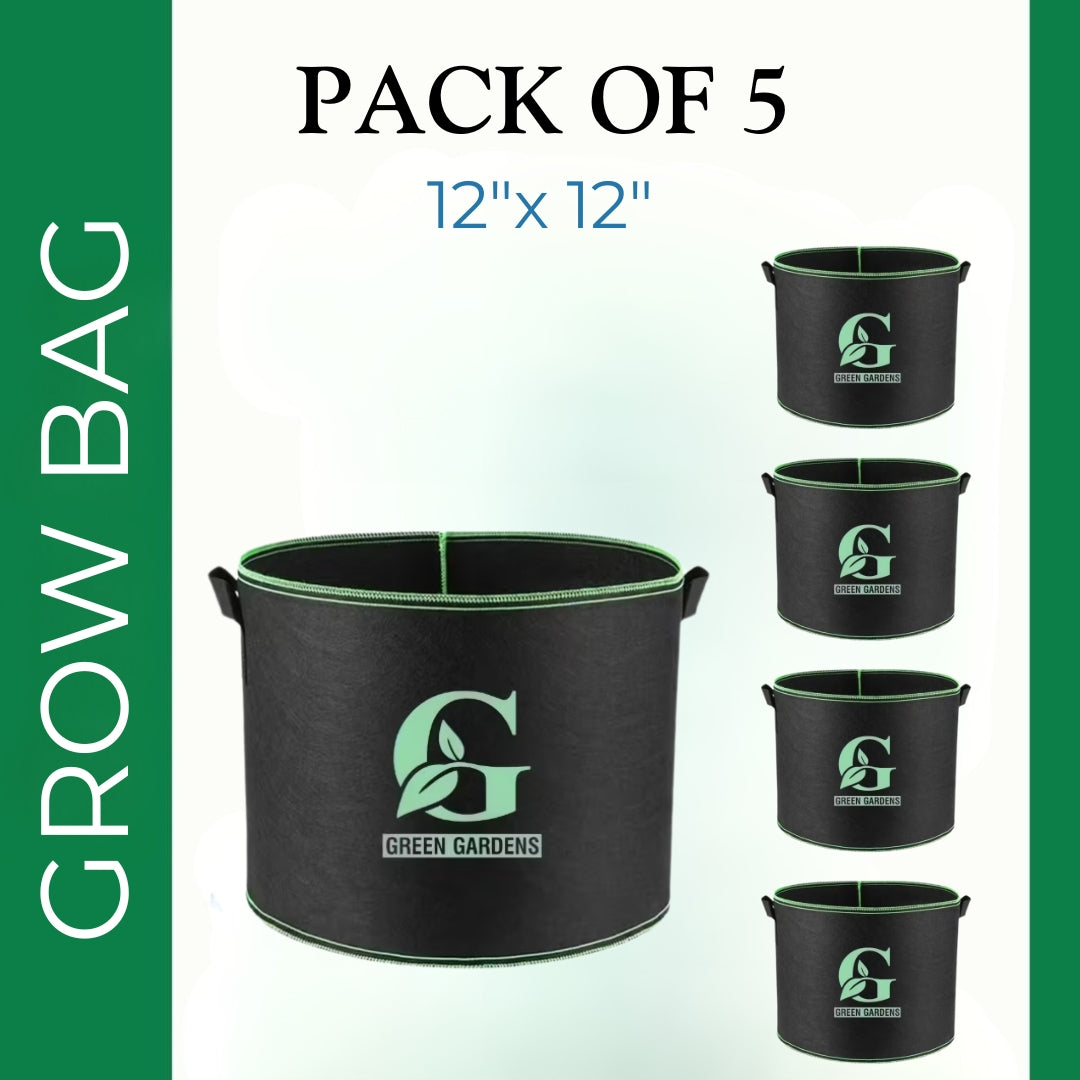 Grow Bag BLACK - 12" x 12" 
(Pack of 5)