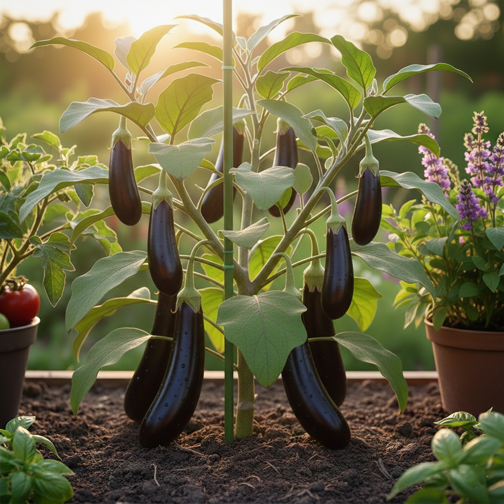 Brinjal Purple Long Seeds - F1 Hybrid (SUMMER/ WINTER) بینگن لمبا