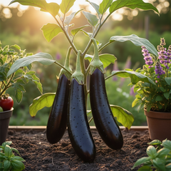 Brinjal Purple Long Seeds - F1 Hybrid (SUMMER/ WINTER) بینگن لمبا