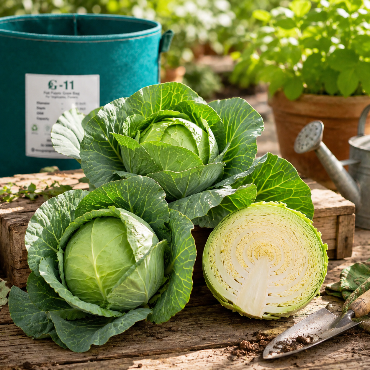 F1 Hybrid cabbage with firm compact green head – winter cabbage vegetable seeds for home gardening in Pakistan