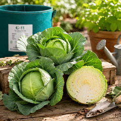 F1 Hybrid cabbage with firm compact green head – winter cabbage vegetable seeds for home gardening in Pakistan