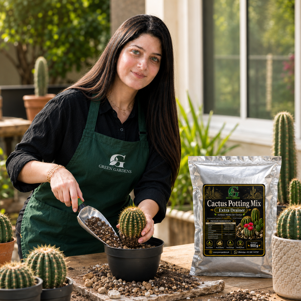 Cactus Potting Mix – Extra Drainer | Soilless Media for Cactus – 900 g