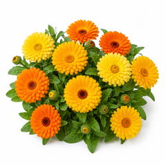 Calendula Mix Colours flowers isolated on pure white background – flower seeds Pakistan