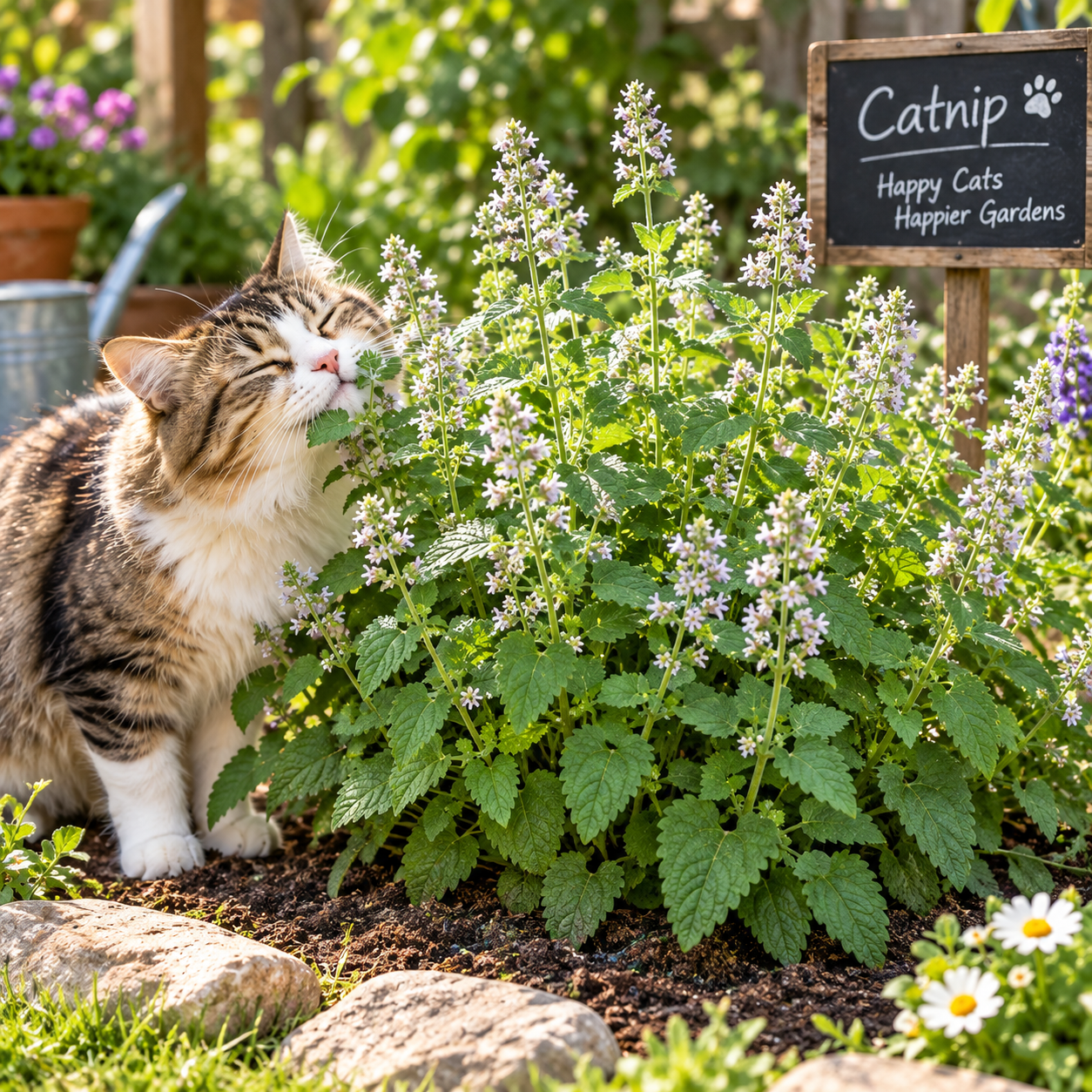 Catnip Nepeta cataria aromatic green herb plant – winter and summer seeds for pots grow bags and herb gardens in Pakistan