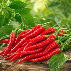 Cayenne pepper plant with long slender red hot chillies – chilli seeds for home gardening in Pakistan