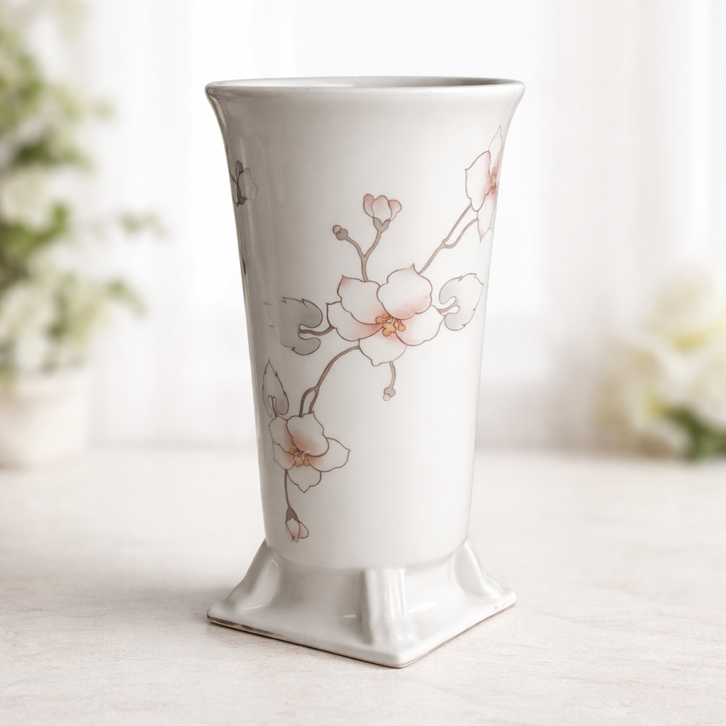 Ceramic Floral Decorative Vase 7.3 Inch