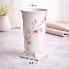 Ceramic Floral Decorative Vase 7.3 Inch