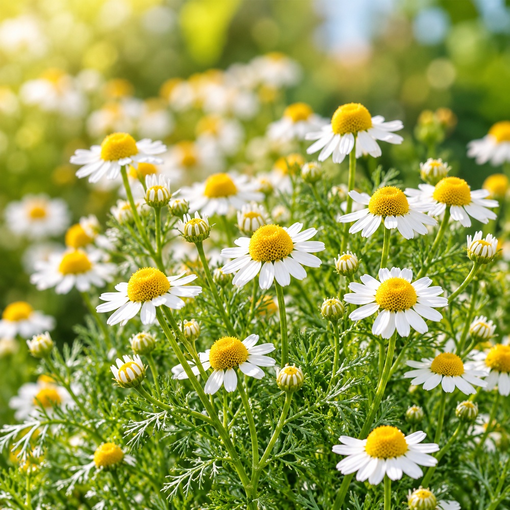 Fresh chamomile flowers and herbal tea lifestyle scene – Matricaria chamomilla | GREEN GARDENS