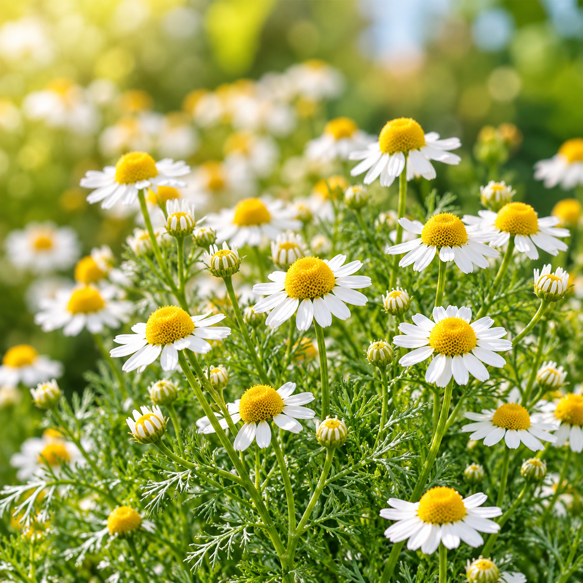 Fresh chamomile flowers and herbal tea lifestyle scene – Matricaria chamomilla | GREEN GARDENS